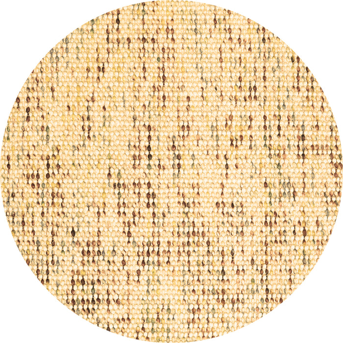Round Machine Washable Solid Brown Modern Rug, wshcon2108brn