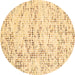 Round Solid Brown Modern Rug, con2108brn