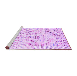 Sideview of Machine Washable Solid Purple Modern Area Rugs, wshcon2108pur