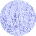 Round Solid Blue Modern Rug, con2108blu