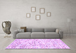 Machine Washable Solid Purple Modern Area Rugs in a Living Room, wshcon2108pur