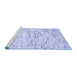 Sideview of Machine Washable Solid Blue Modern Rug, wshcon2108blu