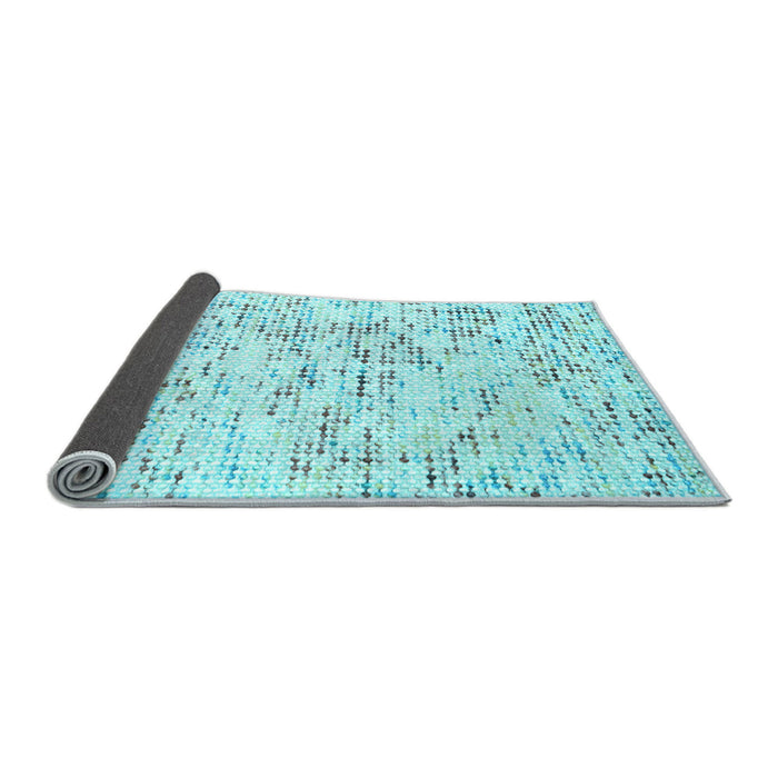 Sideview of Solid Light Blue Modern Rug, con2108lblu
