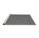 Serging Thickness of Machine Washable Contemporary Dark Gray Rug, wshcon2109