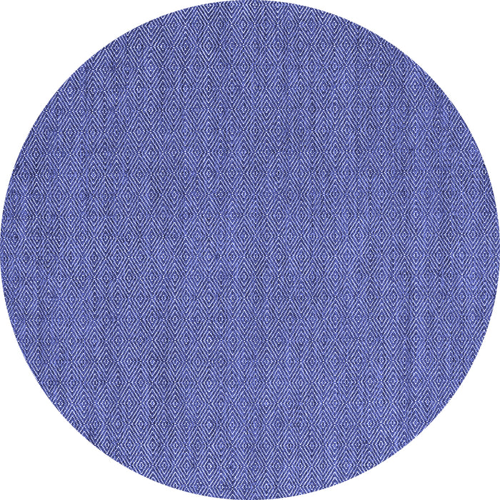 Round Machine Washable Abstract Blue Contemporary Rug, wshcon2109blu
