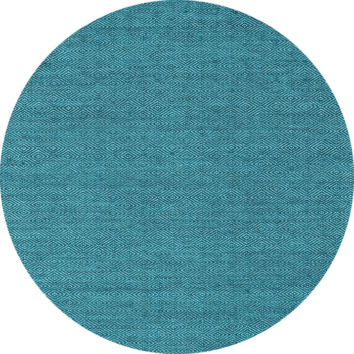 Round Abstract Light Blue Contemporary Rug, con2109lblu