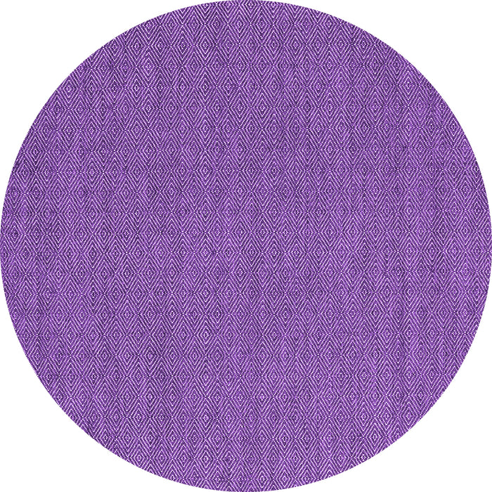 Round Machine Washable Abstract Purple Contemporary Area Rugs, wshcon2109pur