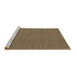 Sideview of Machine Washable Abstract Brown Contemporary Rug, wshcon2109brn