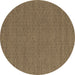 Round Abstract Brown Contemporary Rug, con2109brn