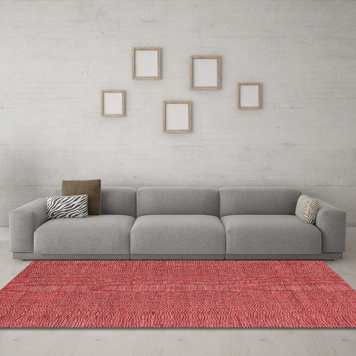Contemporary Red Washable Rugs