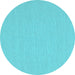 Round Solid Light Blue Modern Rug, con210lblu