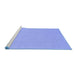 Sideview of Machine Washable Solid Blue Modern Rug, wshcon210blu