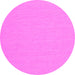 Round Solid Pink Modern Rug, con210pnk