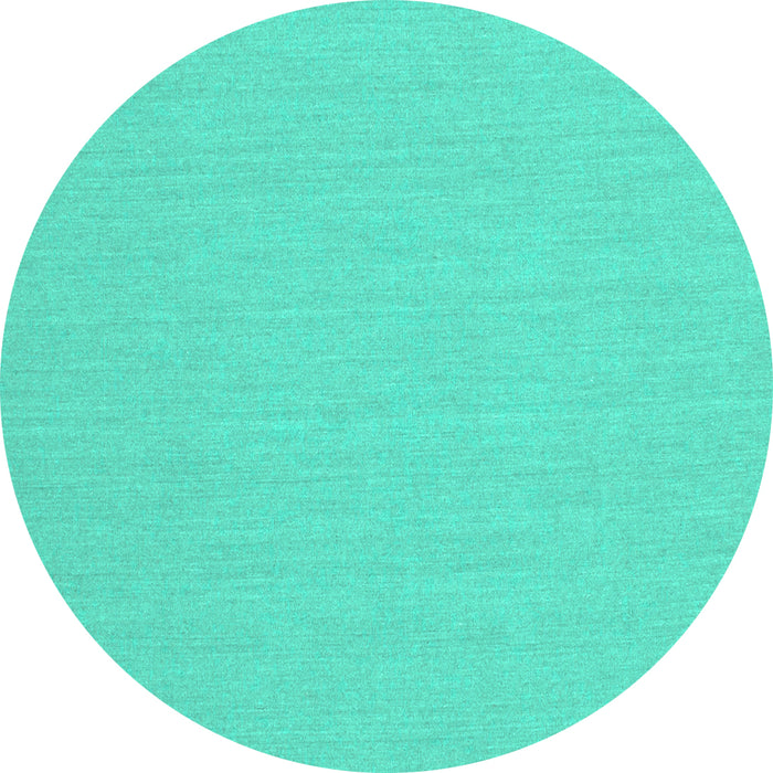 Round Solid Turquoise Modern Rug, con210turq