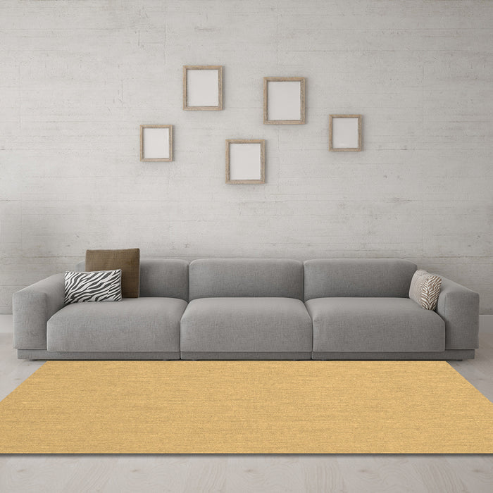 Machine Washable Solid Brown Modern Rug in a Living Room,, wshcon210brn