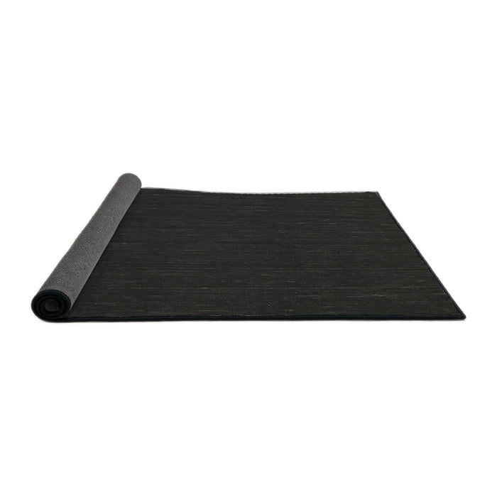 Thickness of Contemporary Charcoal Black Modern Rug, con211