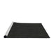 Serging Thickness of Machine Washable Contemporary Charcoal Black Rug, wshcon211