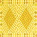 Square Southwestern Yellow Country Rug, con2110yw