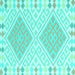 Square Southwestern Turquoise Country Rug, con2110turq