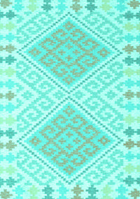 Southwestern Turquoise Country Rug, con2110turq