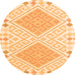 Square Southwestern Orange Country Rug, con2110org