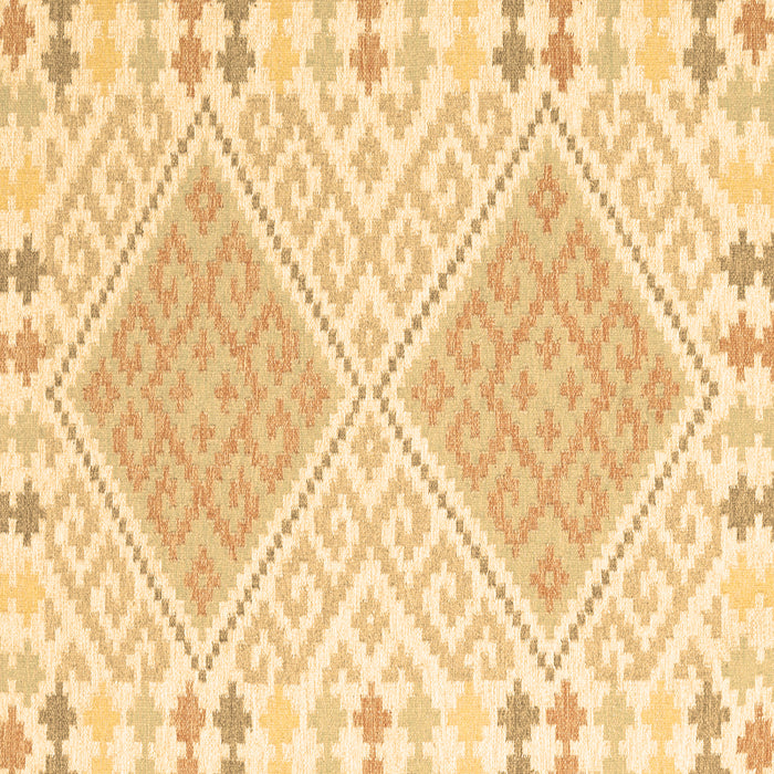 Square Machine Washable Southwestern Brown Country Rug, wshcon2110brn