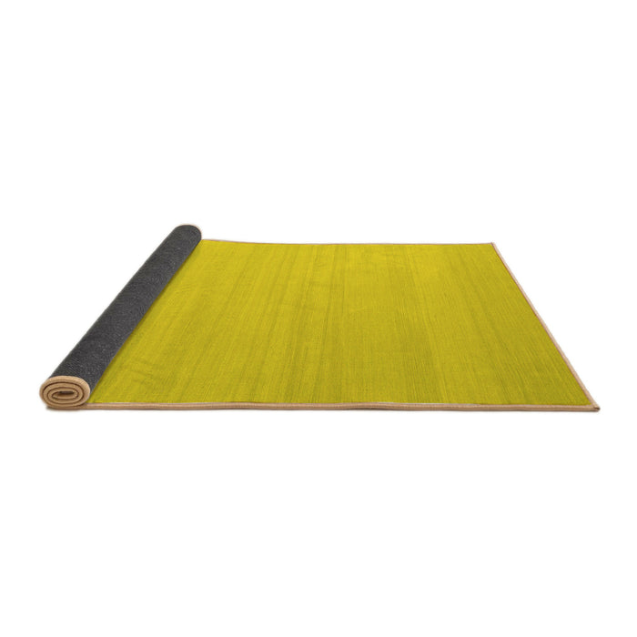 Sideview of Abstract Yellow Contemporary Rug, con2111yw