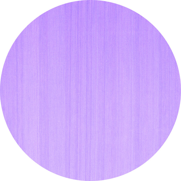 Round Machine Washable Abstract Purple Contemporary Area Rugs, wshcon2111pur
