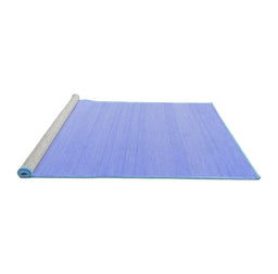 Sideview of Machine Washable Abstract Blue Contemporary Rug, wshcon2111blu