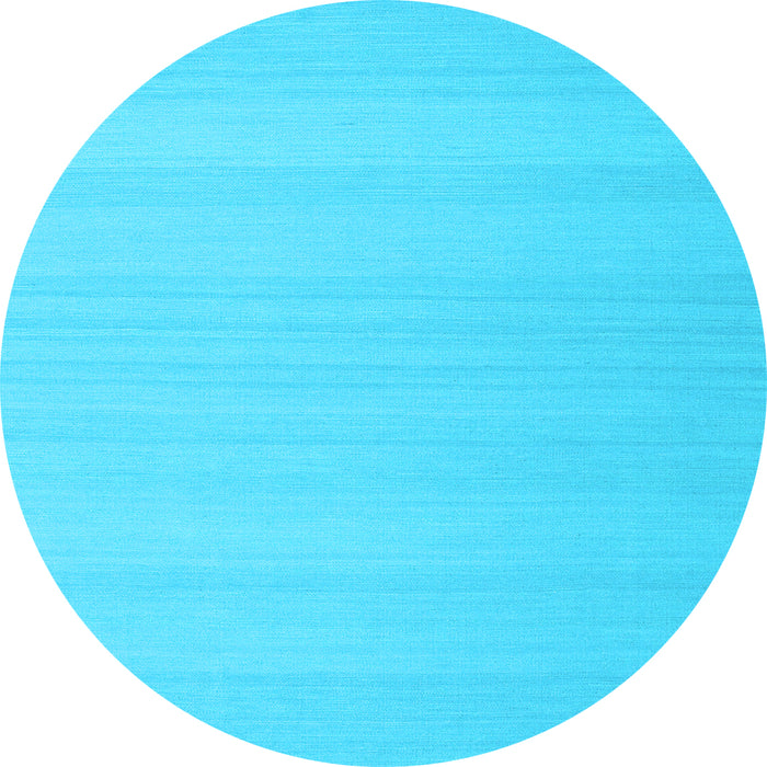 Round Abstract Light Blue Contemporary Rug, con2111lblu