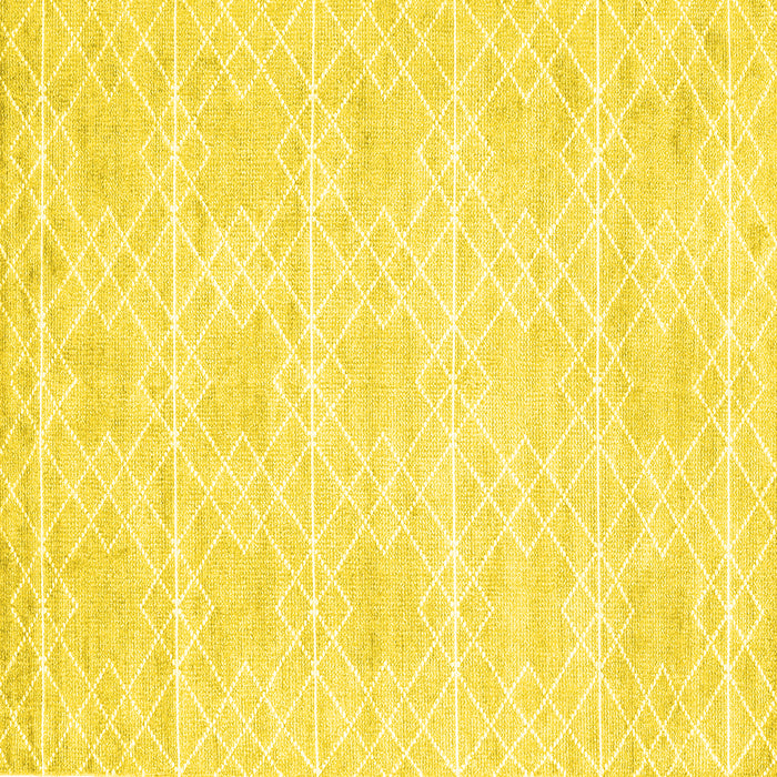 Square Abstract Yellow Contemporary Rug, con2112yw