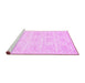 Sideview of Machine Washable Abstract Pink Contemporary Rug, wshcon2112pnk