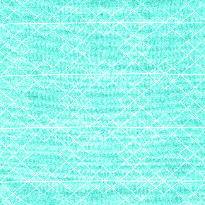 Abstract Turquoise Contemporary Rug, con2112turq