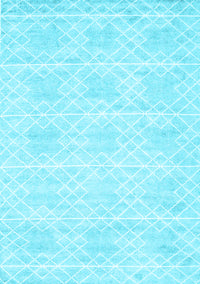 Abstract Light Blue Contemporary Rug, con2112lblu