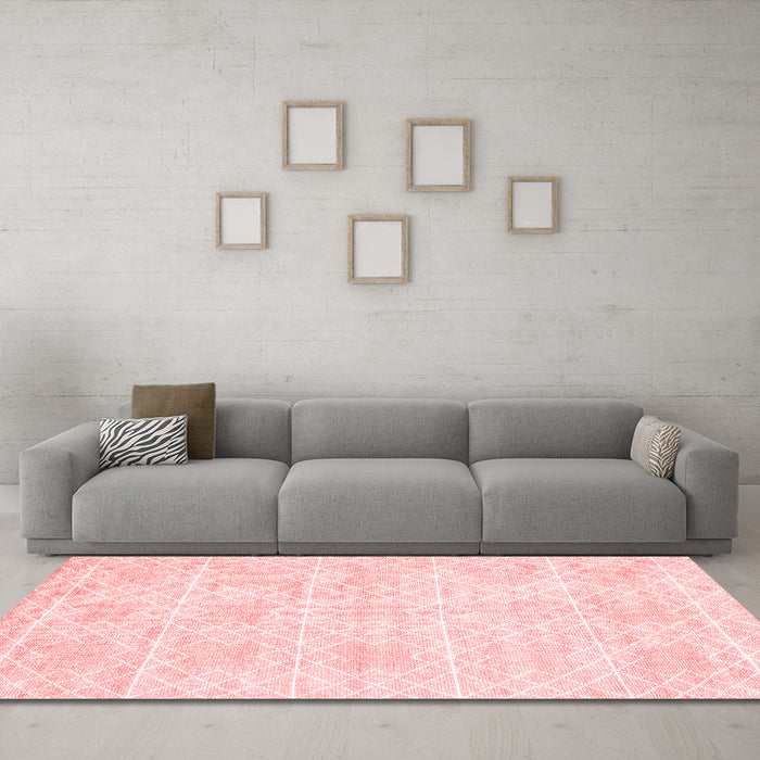 Contemporary Red Washable Rugs