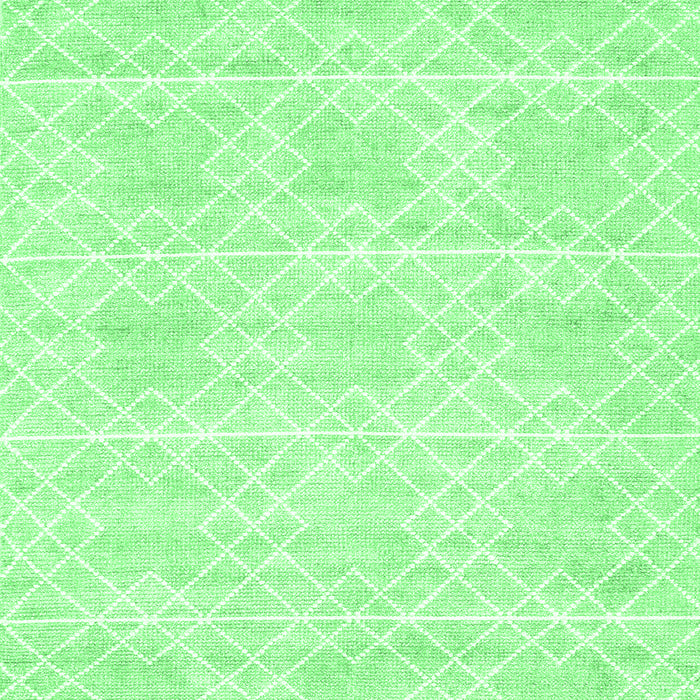 Machine Washable Abstract Emerald Green Contemporary Area Rugs, wshcon2112emgrn