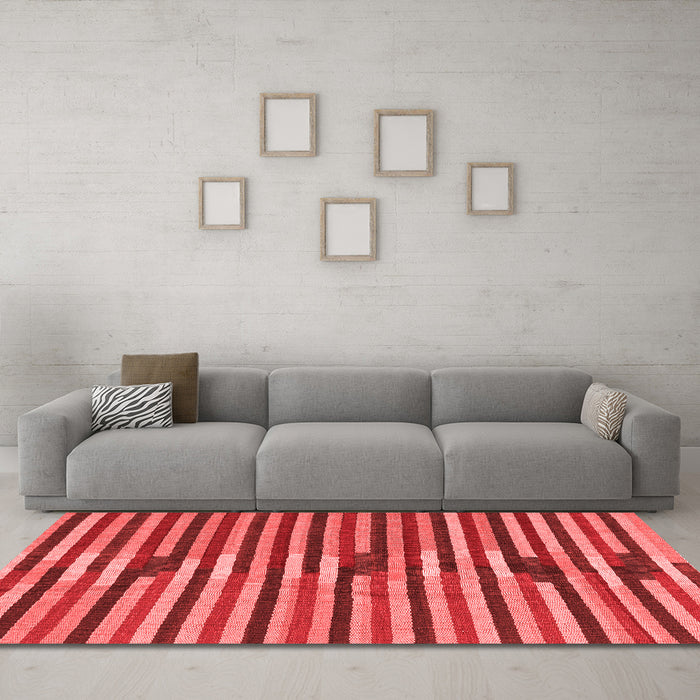 Country Red Washable Rugs