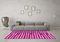 Machine Washable Southwestern Pink Country Rug, wshcon2113pnk