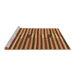 Sideview of Machine Washable Southwestern Brown Country Rug, wshcon2113brn