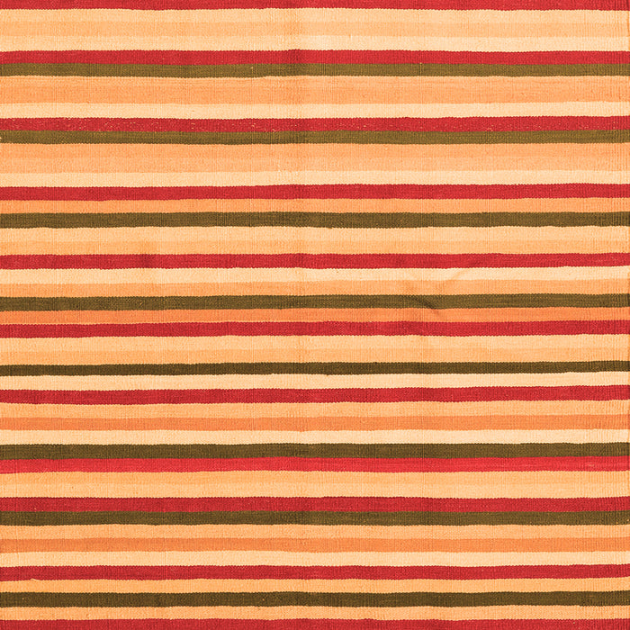 Round Machine Washable Abstract Orange Contemporary Area Rugs, wshcon2114org