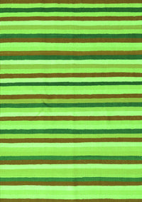 Abstract Green Contemporary Rug, con2114grn