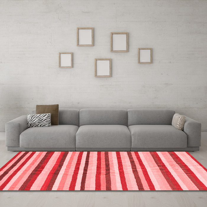 Contemporary Red Washable Rugs