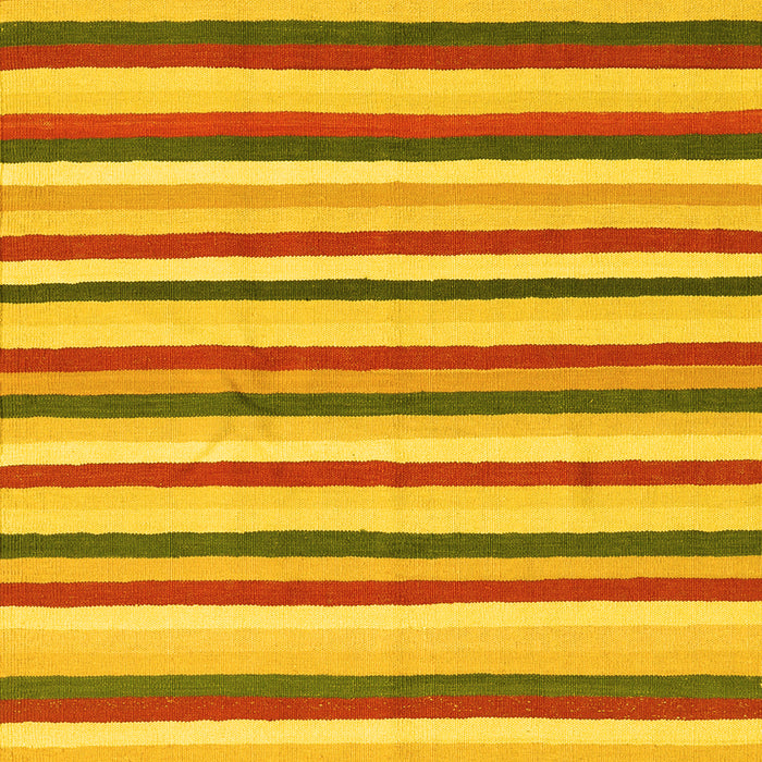 Abstract Yellow Contemporary Rug, con2114yw