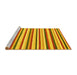 Sideview of Machine Washable Abstract Yellow Contemporary Rug, wshcon2114yw