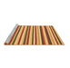 Sideview of Machine Washable Abstract Brown Contemporary Rug, wshcon2114brn