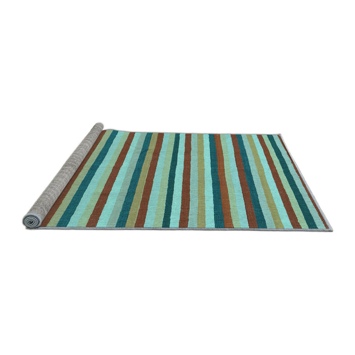Sideview of Machine Washable Abstract Light Blue Contemporary Rug, wshcon2114lblu