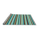 Sideview of Machine Washable Abstract Light Blue Contemporary Rug, wshcon2114lblu