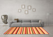 Machine Washable Abstract Orange Contemporary Area Rugs in a Living Room, wshcon2114org