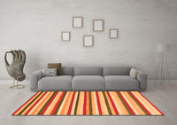 Machine Washable Abstract Orange Contemporary Rug, wshcon2114org