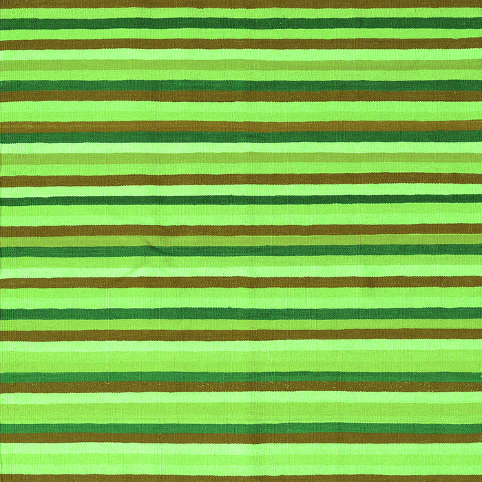 Serging Thickness of Abstract Green Contemporary Rug, con2114grn